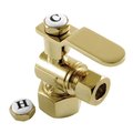 Kingston Brass CA4310PB 1/2" FIP x 3/8" O.D. Comp Angle Stop Valve, Polished Brass CA4310PB